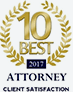 10 Best | 2017 | Attorney Client Satisfaction